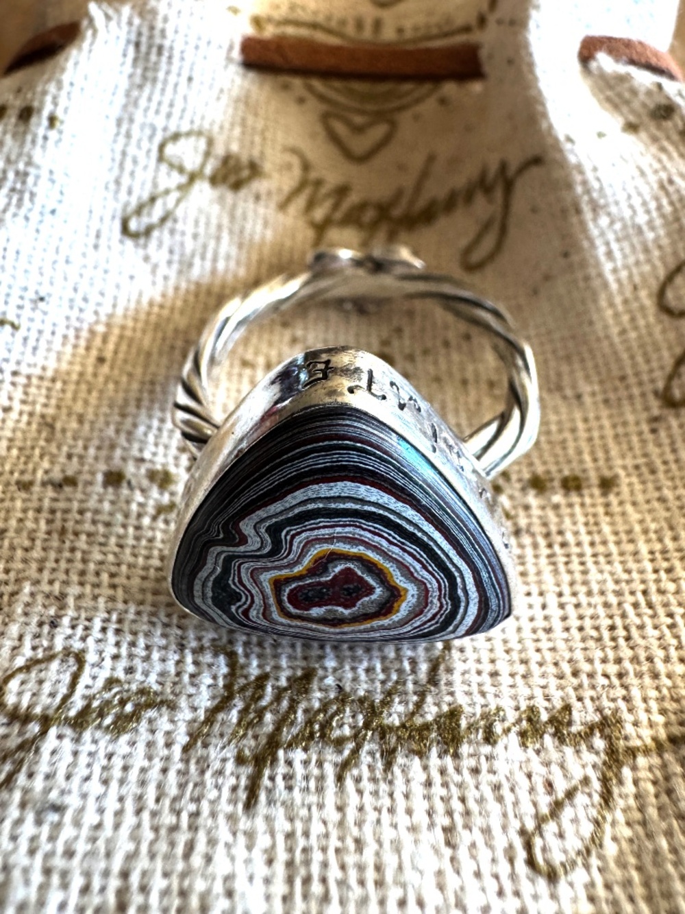 Jes Maharry Fordite Ring Size 8